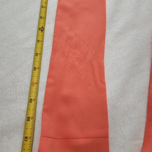 V-Neckline Long Prom Dress by Studio F Size 8 Coral Color 85% Poly. Worn Once! - Picture 10 of 16